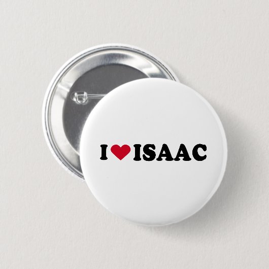 I LIEBE ISAAC BUTTON (Vorne & Hinten)