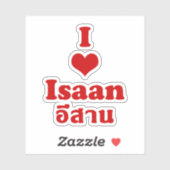 I Liebe Isaan Thailand Aufkleber (Blatt)