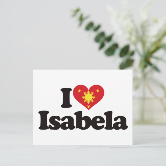 I Liebe Isabela Postkarte (Stehend Vorderseite)