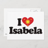 I Liebe Isabela Postkarte (Vorne/Hinten)