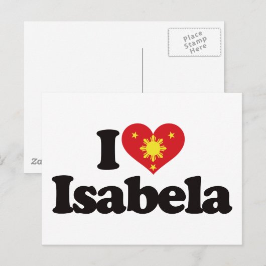 I Liebe Isabela Postkarte (Vorne/Hinten)