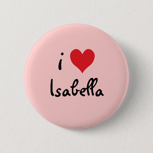 I Liebe Isabella Button (Vorderseite)