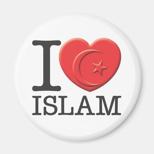 I Liebe Islam Magnet (Vorne)