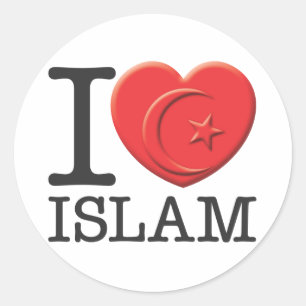 I Liebe Islam Runder Aufkleber