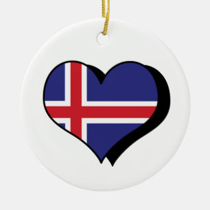 I Liebe Island Keramikornament