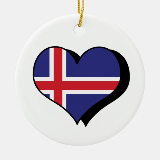 I Liebe Island Keramikornament (Vorne)