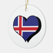 I Liebe Island Keramikornament (Links)