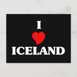 I Liebe Island Postkarte