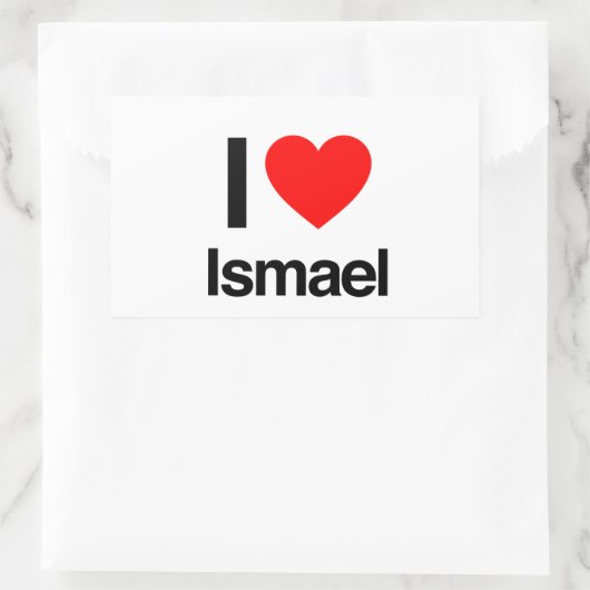 i Liebe Ismael Rechteckiger Aufkleber (Tasche)