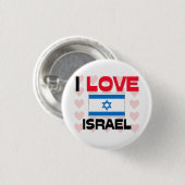 I Liebe Israel Button (Vorne & Hinten)