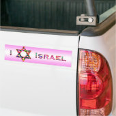 I (Liebe) Israel - Davidsstern Autoaufkleber (Auf Lkw)