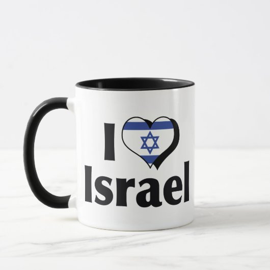 I Liebe Israel Flagge Tasse (Links)