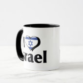 I Liebe Israel Flagge Tasse (Vorderseite Links)