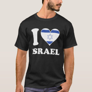 I Liebe Israel israelische Flagge Herz T Shirt