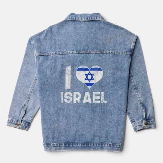 I Liebe Israel Jeansjacke (Rückseite)