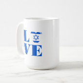 I Liebe Israel Kaffeetasse (Vorderseite Links)