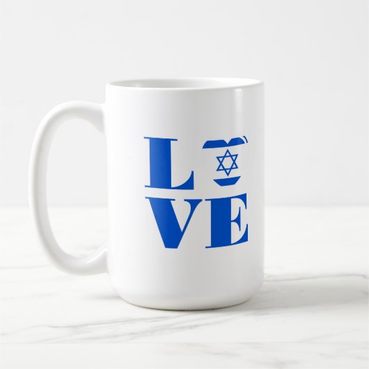 I Liebe Israel Kaffeetasse (Links)