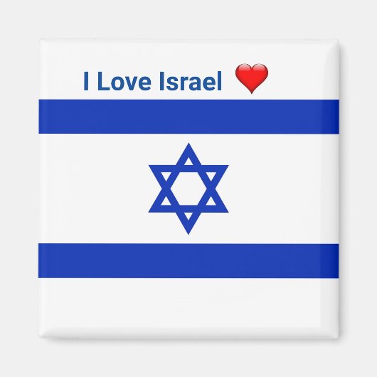 I Liebe Israel Magnet (Vorne)