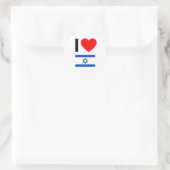 i Liebe Israel Runder Aufkleber (Tasche)