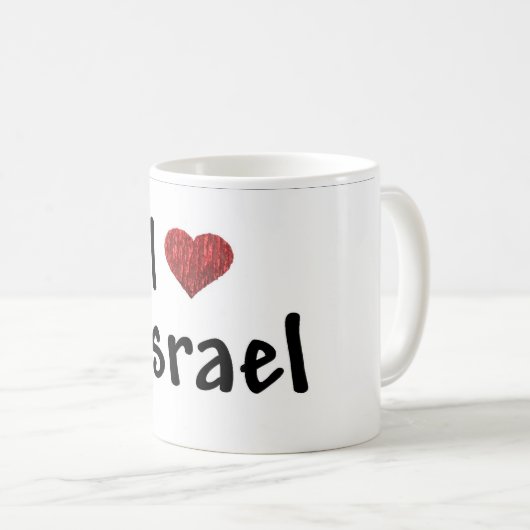 I Liebe-Israel-Tasse Kaffeetasse (VorderseiteRechts)