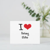 I Liebe ist Elite Postkarte (Stehend Vorderseite)