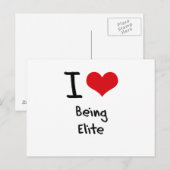 I Liebe ist Elite Postkarte (Vorne/Hinten)