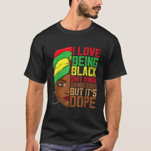 I Liebe ist schwarz Melanin Apparel Afrika Amerika T-Shirt