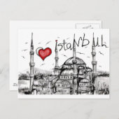 I Liebe Istanbul Postkarte (Vorne/Hinten)