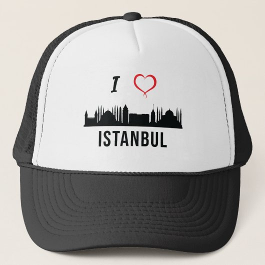 I Liebe Istanbul Skyline Türkisch Kurdisch Zazaki Truckerkappe (Vorderseite)