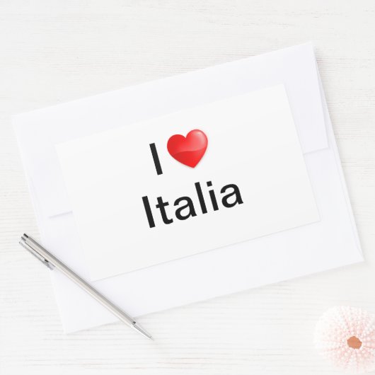 I Liebe Italia Rechteckiger Aufkleber (Umschlag)