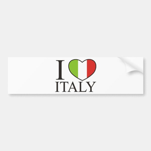 I Liebe Italien Autoaufkleber (Vorne)