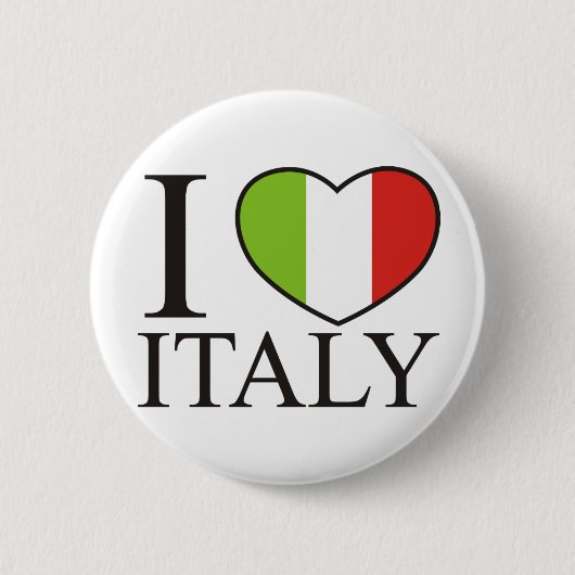 I Liebe Italien Button (Vorderseite)