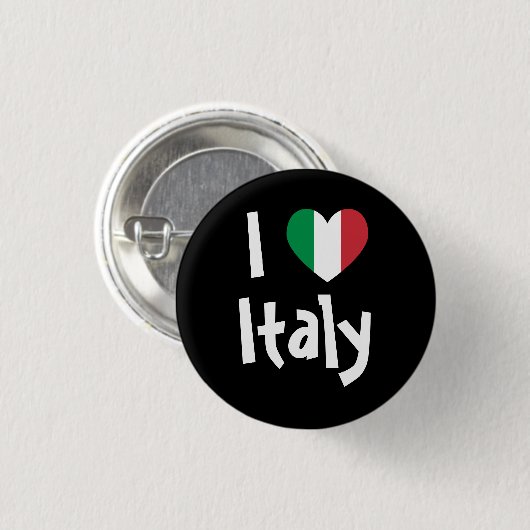 I Liebe Italien Button (Vorne & Hinten)