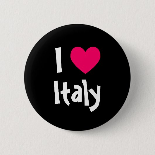 I Liebe Italien Button (Vorderseite)