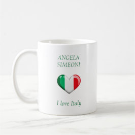I Liebe Italien | Dein Name Kaffeetasse