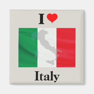 I Liebe-Italien-Flaggen-Karte Magnet