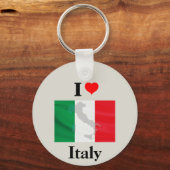 I Liebe Italien Flaggenkarte Schlüsselanhänger (Rückseite)