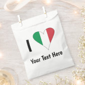 I Liebe (Italien - Flaggenmitte) Ihr Text Geschenktütchen (Ausgeschnitten)