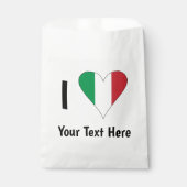I Liebe (Italien - Flaggenmitte) Ihr Text Geschenktütchen (Vorderseite)