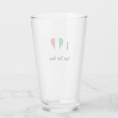 I Liebe (Italien - Flaggenmitte) Ihr Text Glas (Rückseite)
