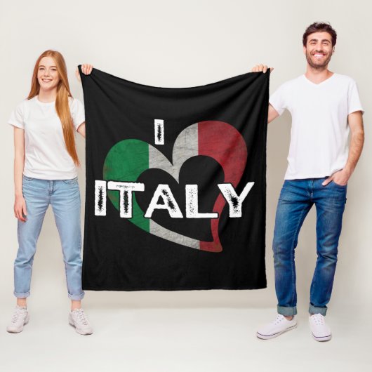 I LIEBE ITALIEN FLEECEDECKE (Beispiel)