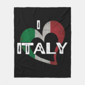 I LIEBE ITALIEN FLEECEDECKE (Vorderseite)