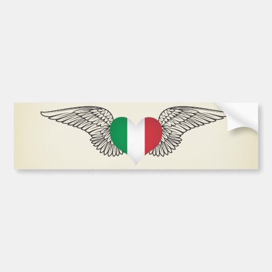 I Liebe Italien - Flügel Autoaufkleber (Vorne)