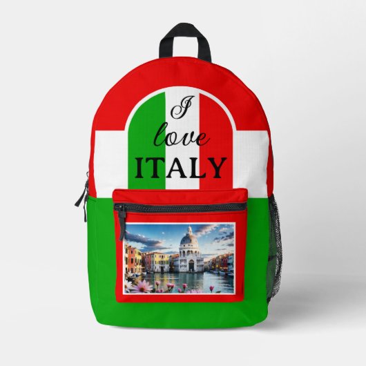 I Liebe Italien Foto Bedruckter Rucksack (Vorderseite)