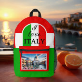 I Liebe Italien Foto Bedruckter Rucksack