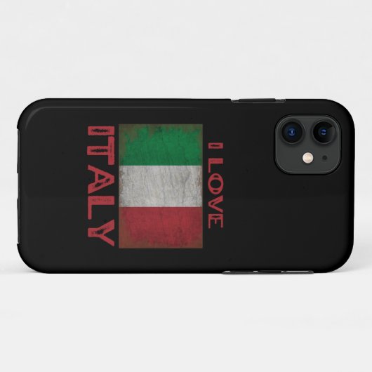 I LIEBE ITALIEN, ITALIEN FLAG Case-Mate iPhone HÜLLE (Rückseite (Horizontal))