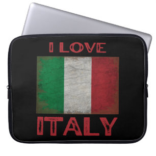 I LIEBE ITALIEN, ITALIEN FLAG LAPTOPSCHUTZHÜLLE