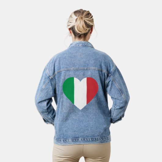 I Liebe Italien Italienische Flagge Herz Jeansjacke (Modell)