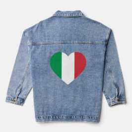 I Liebe Italien Italienische Flagge Herz Jeansjacke
