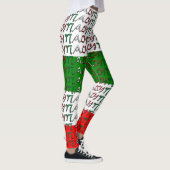 I Liebe Italien Italienische Flaggenfarben Typogra Leggings (Rechts)